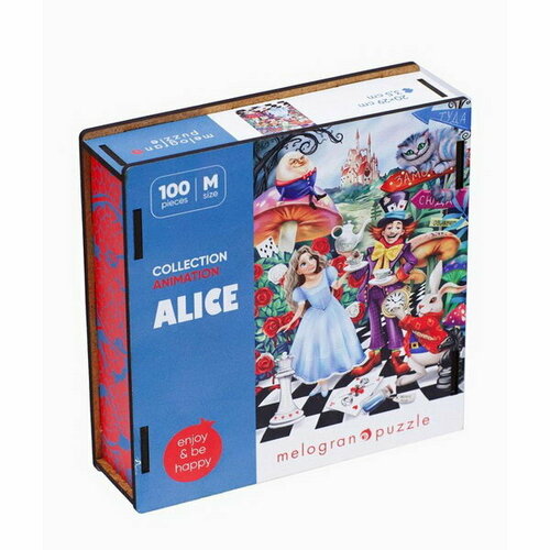 Пазл фигурный "Алиса в стране чудес", 100 деталей, 20 x 29 см