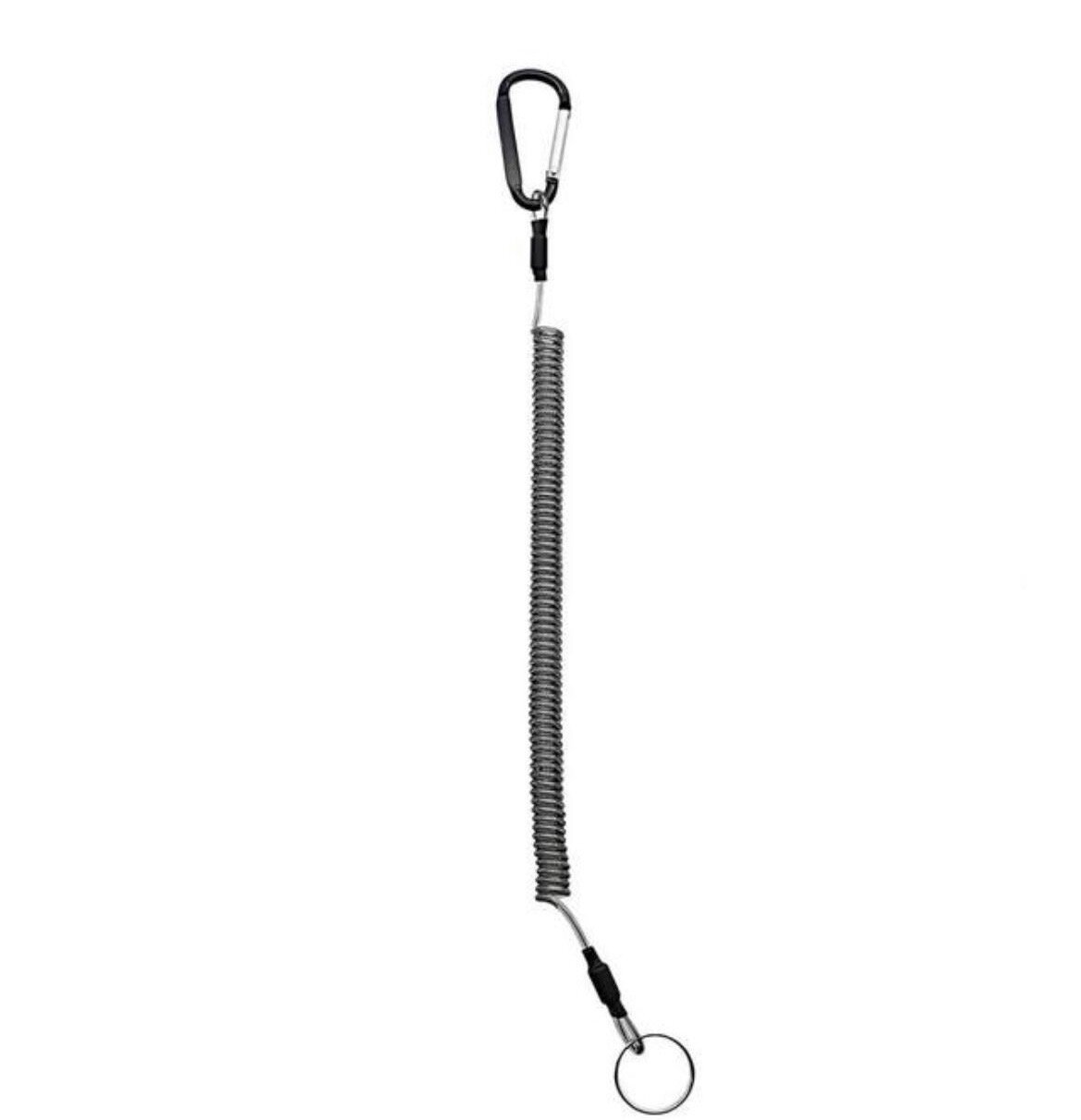 Пружинный шнур с карабином / страховочный тросик для инструментов и ножей / бейджа и ключей
