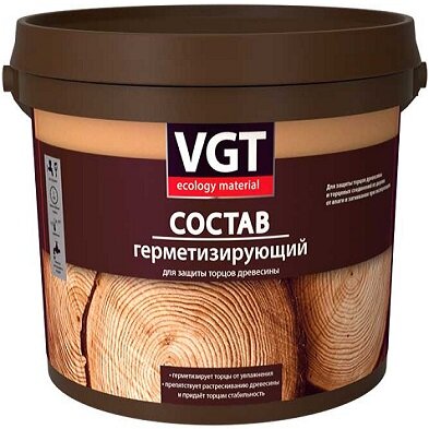 Состав для Защиты Торцов VGT 2.5кг Древесины, Герметизирующий, Эластичный / ВГТ Для Торцов.