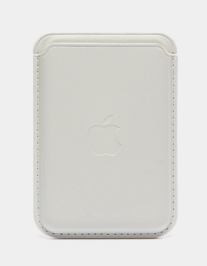 Картхолдер MagSafe для iPhone кожаный чехол-бумажник "Белый"