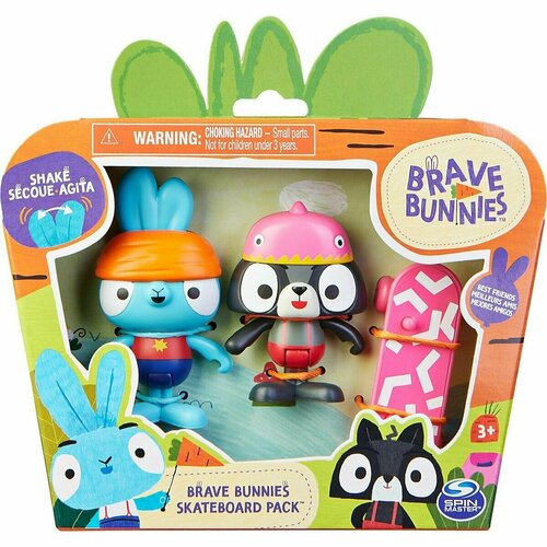 Набор мини-фигурок Brave Bunnies на скейтборде