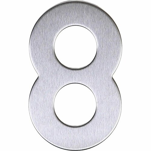 Цифра 8 самоклеящаяся 95х62 мм нержавеющая сталь цвет серебро цифра 8 duckanddog маленькая 70х65 мм сталь цвет черный