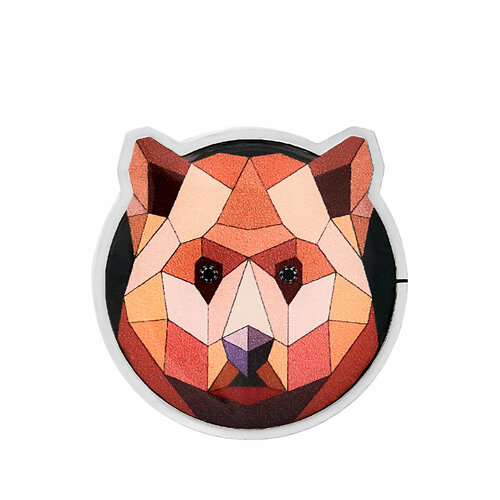 Платежный бегунок Artpayments Бегунок Мозайка из полимера Tinkoff Pay, серебро, 925 проба, полимерная глина, размер 1.5 см.