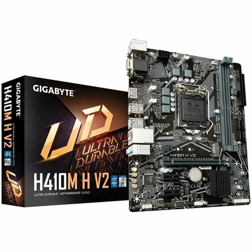 GigaByte Материнская плата H470 S1200 MATX H410M H V2 GIGABYTE материнская плата gigabyte h410m h lga1200 matx