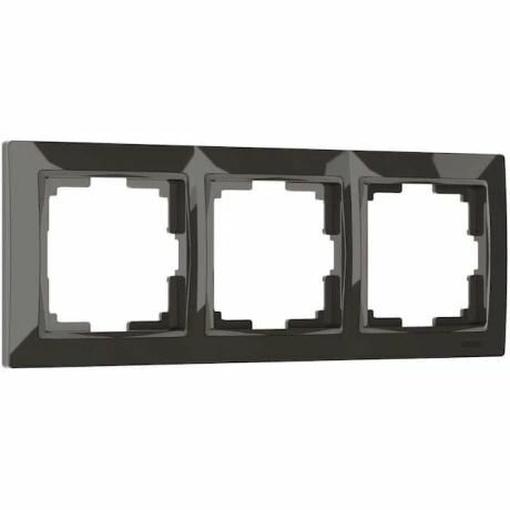 Werkel Snabb basic WL03-Frame-03 серо-коричневый, Рамка на 3 поста