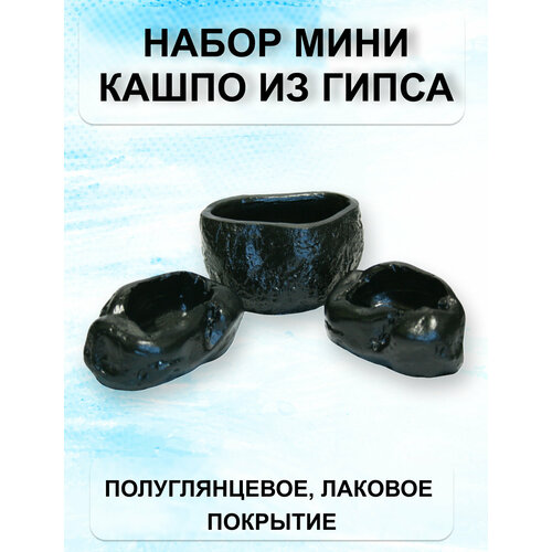 Набор мини кашпо, 3 шт