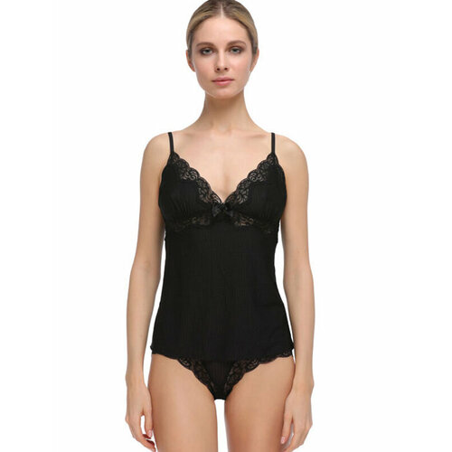 Топ Mioocchi, чашка мягкая, бретели регулируемые, размер M, черный