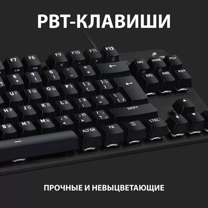Клавиатура Logitech 920-010447 USB, 84 клавиши, чёрная - фото №14