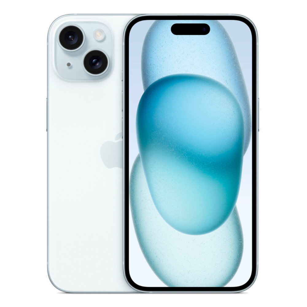 Смартфон Apple iPhone 15 256 ГБ, Dual: nano SIM + eSIM, Голубой (без RuStore) — фото 1