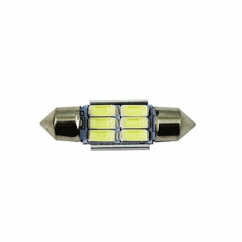 Лампа светодиодная Т11SV85 12V 6 SMD 31MM салона номерн знака белый 174₽
