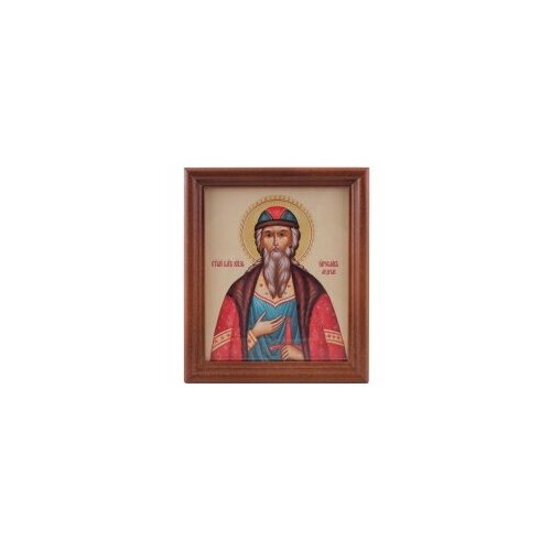 Икона в дер. рамке №1 11*13 фото ламинир. Ярослав Мудрый #158695 святой ярослав мудрый деревянная икона на левкасе 13 см
