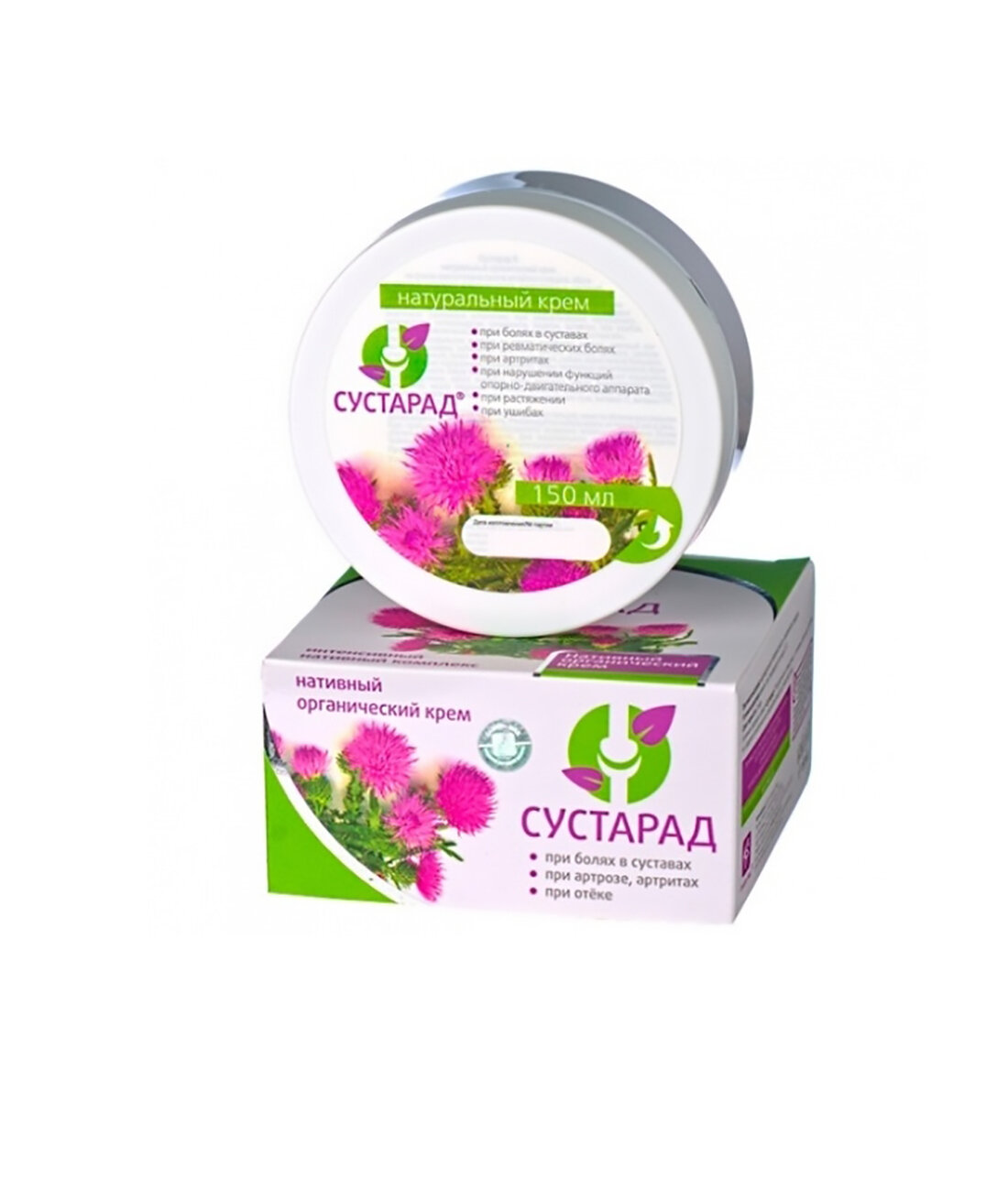 Крем косметический натуральный Сустарад, 150мл на основе нативных клеток пантов алтайского марала