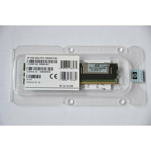 Модуль памяти HP 4GB RDIMM PC3-10600R-9 2Rank 2Rx4 500658-B21 501534-001 500203-061 284000₽