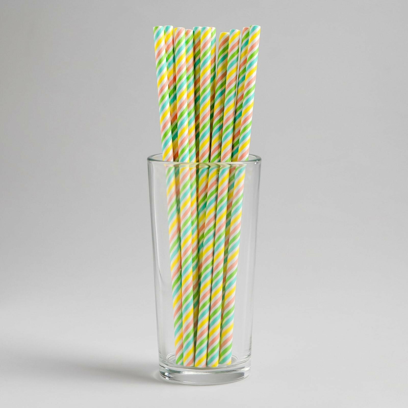 Трубочки для коктейля «Цветная спираль», набор 12 шт. - фотография № 4