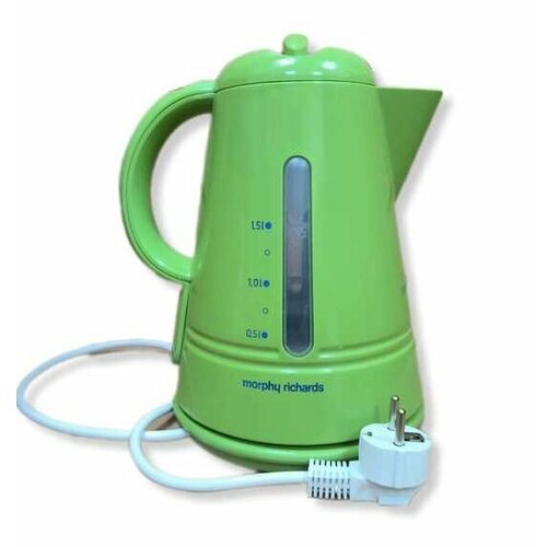 чайник morphy richards tea maker mr6086w 400вт 0 6л стекло белый Чайник электрический Morphy Richards 1,5л