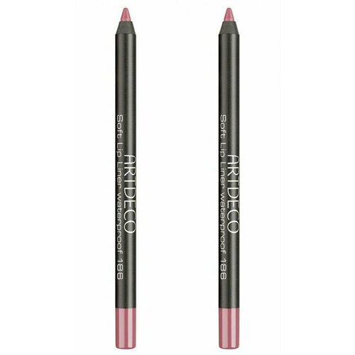 ARTDECO Водостойкий карандаш для губ Soft Lip Liner Waterproof тон 186, 1,2 г, 2 шт
