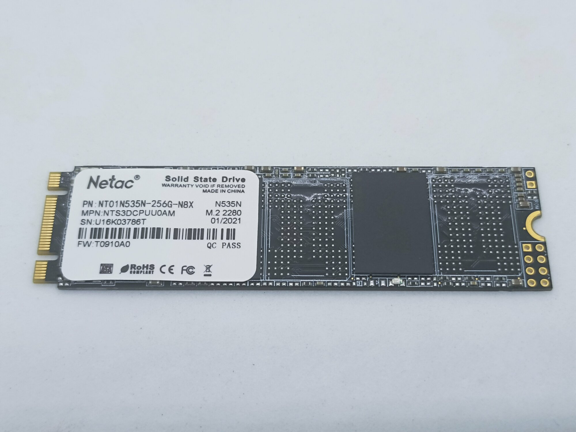Внутренний SSD-накопитель Netac N535N 256GB M2 2280, SATA-III, 3D TLC, Черный NT01N535N-256G-N8X - фото №19