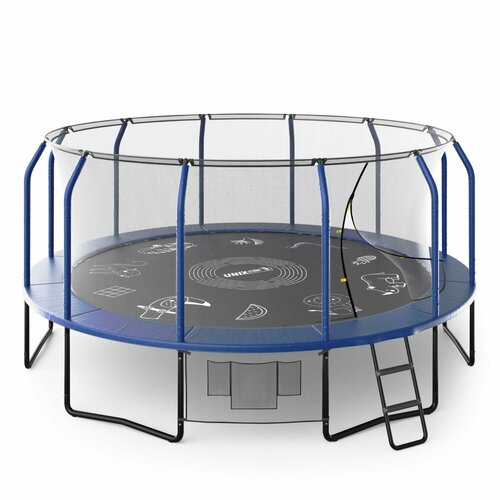 Батут UNIX line SUPREME GAME 16 ft (blue) синий, голубой, blue