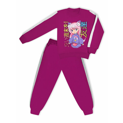 Комплект одежды Ronda, размер 128, фиолетовый школьный фартук ronda размер 128 фиолетовый
