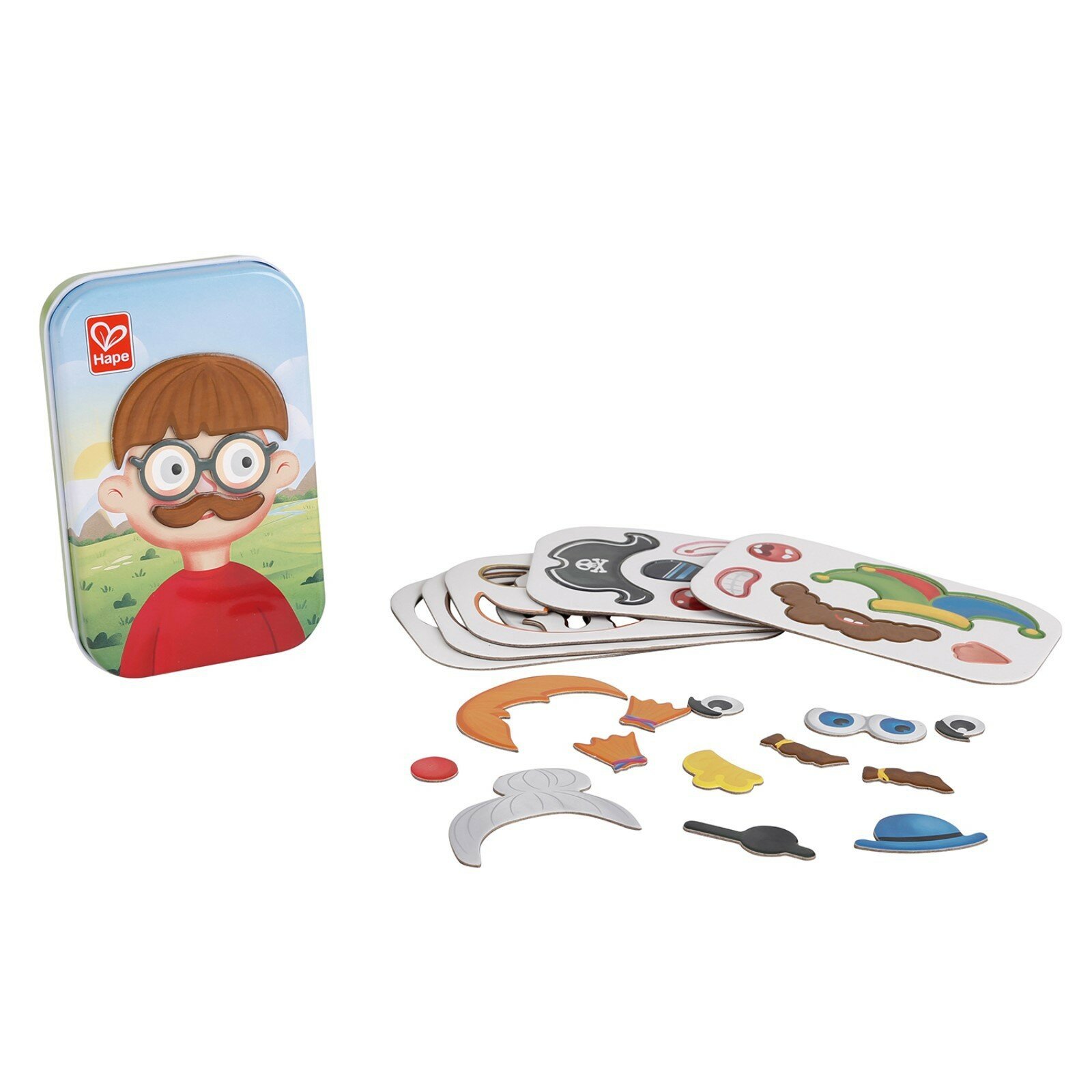 Настольная игра в дорогу Hape магнитная Собери смешной портрет E0476_HP - фото №6