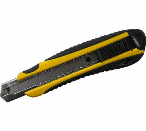 Строительный нож 18мм, с 3-мя лезвиями в комплекте