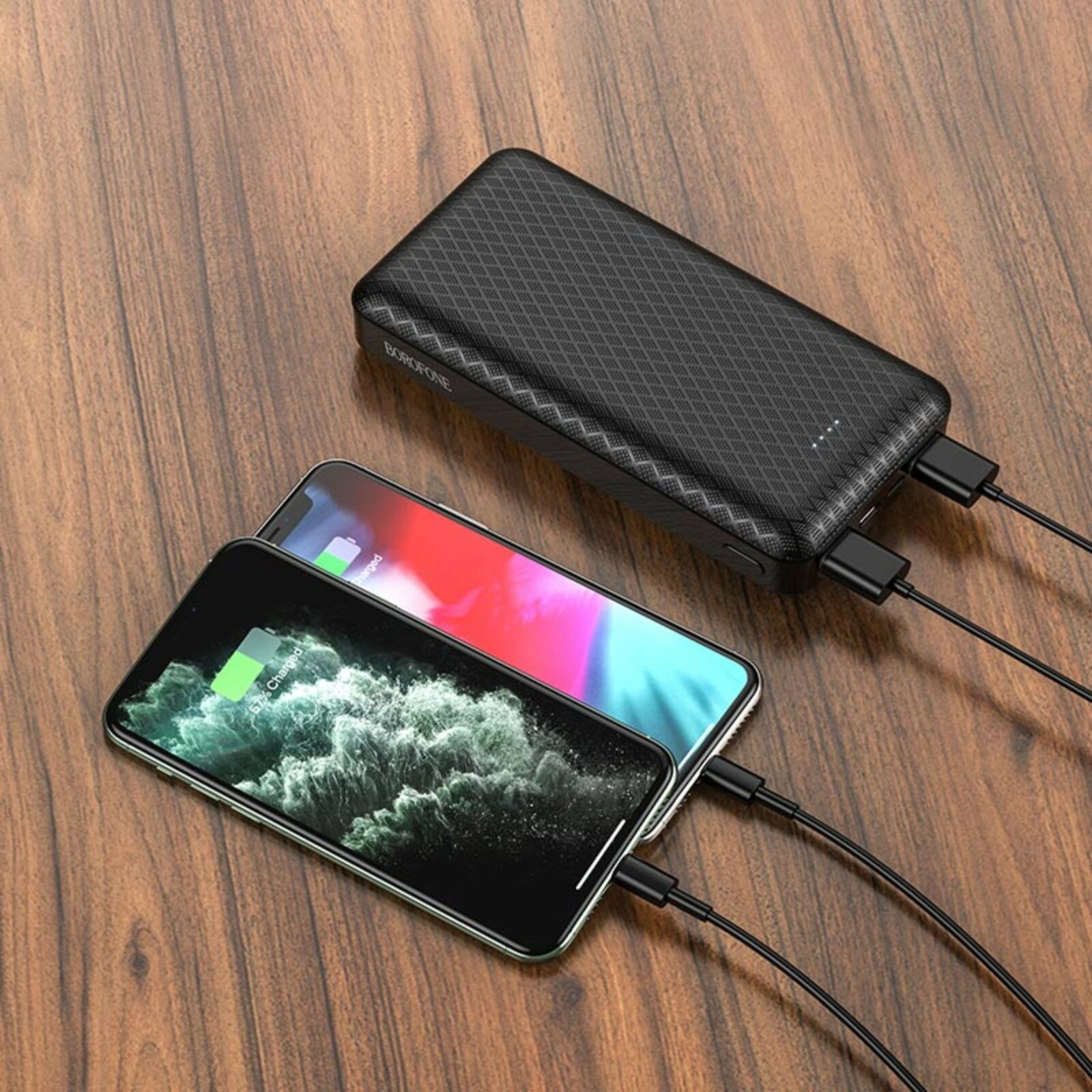 Внешний аккумуляторм Borofone Power Bank BJ3A Minimalist 20000mAh Black - фото №20