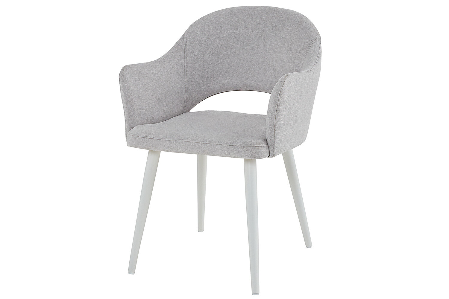 Кресло Hoff Chase, 57х78х61 см, цвет светло-серый, белый глянец