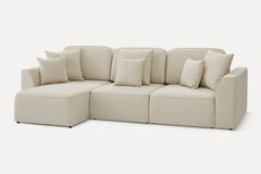 Изображение товара Угловой диван-кровать SOLANA Сиэтл, велюр, 289х86х168, с универсальным углом, цвет бежевый