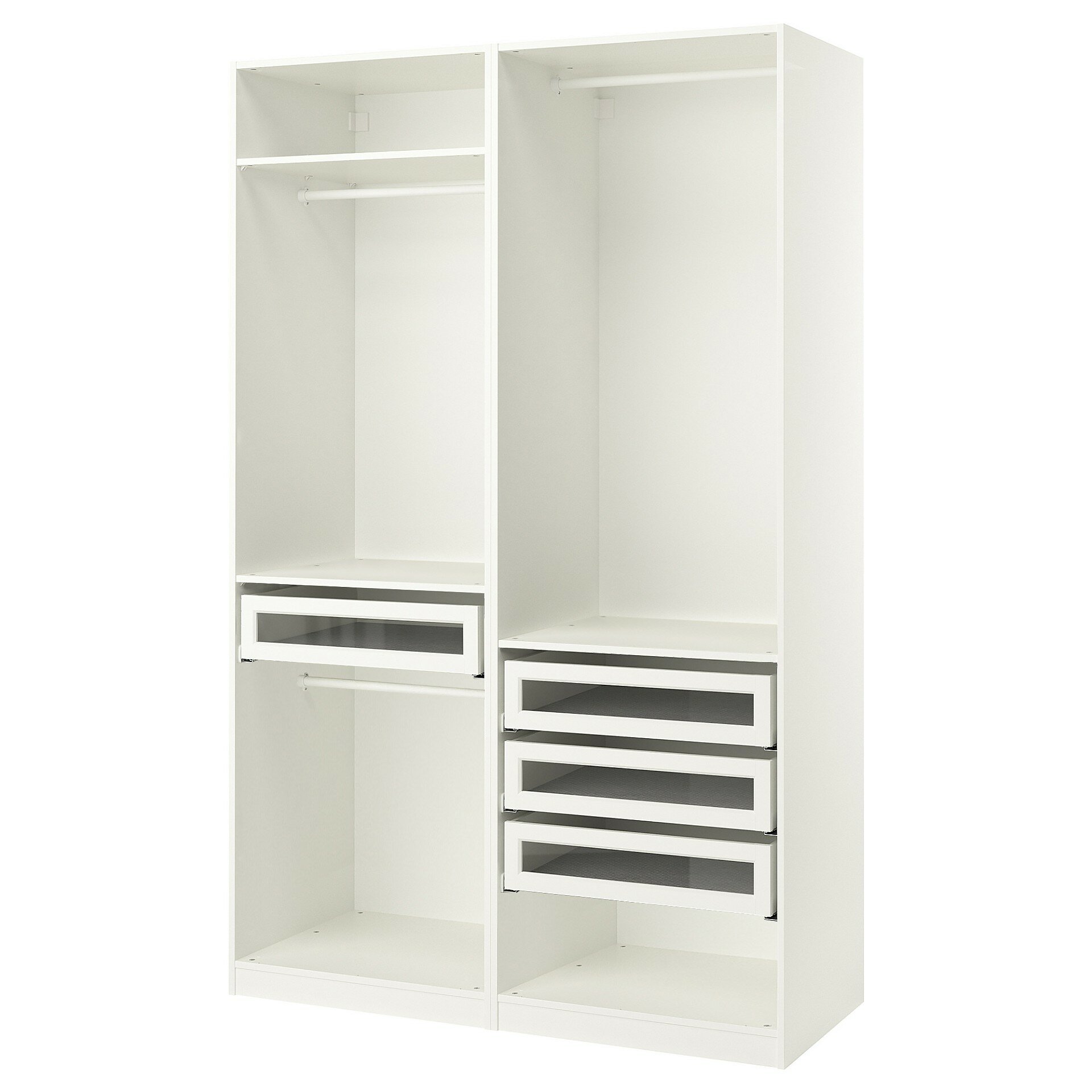 Гардероб Пакс PAX (комбинация) с 4 ящиками 150x58x236 см белый