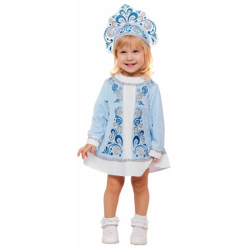 Костюм Снегурочки малышки в голубом Pug-01 костюм малышки снегурочки 10647 104 см