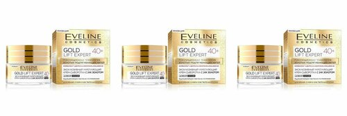 Eveline Cosmetics Крем-сыворотка для лица Gold Lift Expert 40+ укрепляющий, с 24к золотом, 50 мл, 3 шт