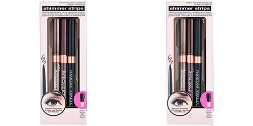 Physicians Formula Карандаши для век Shimmer Strips Custom Eye Enhancing Eyeliner Trio-Nude Eyes, Тон шампань, олово, черный, 3х0.37 г, 2 уп