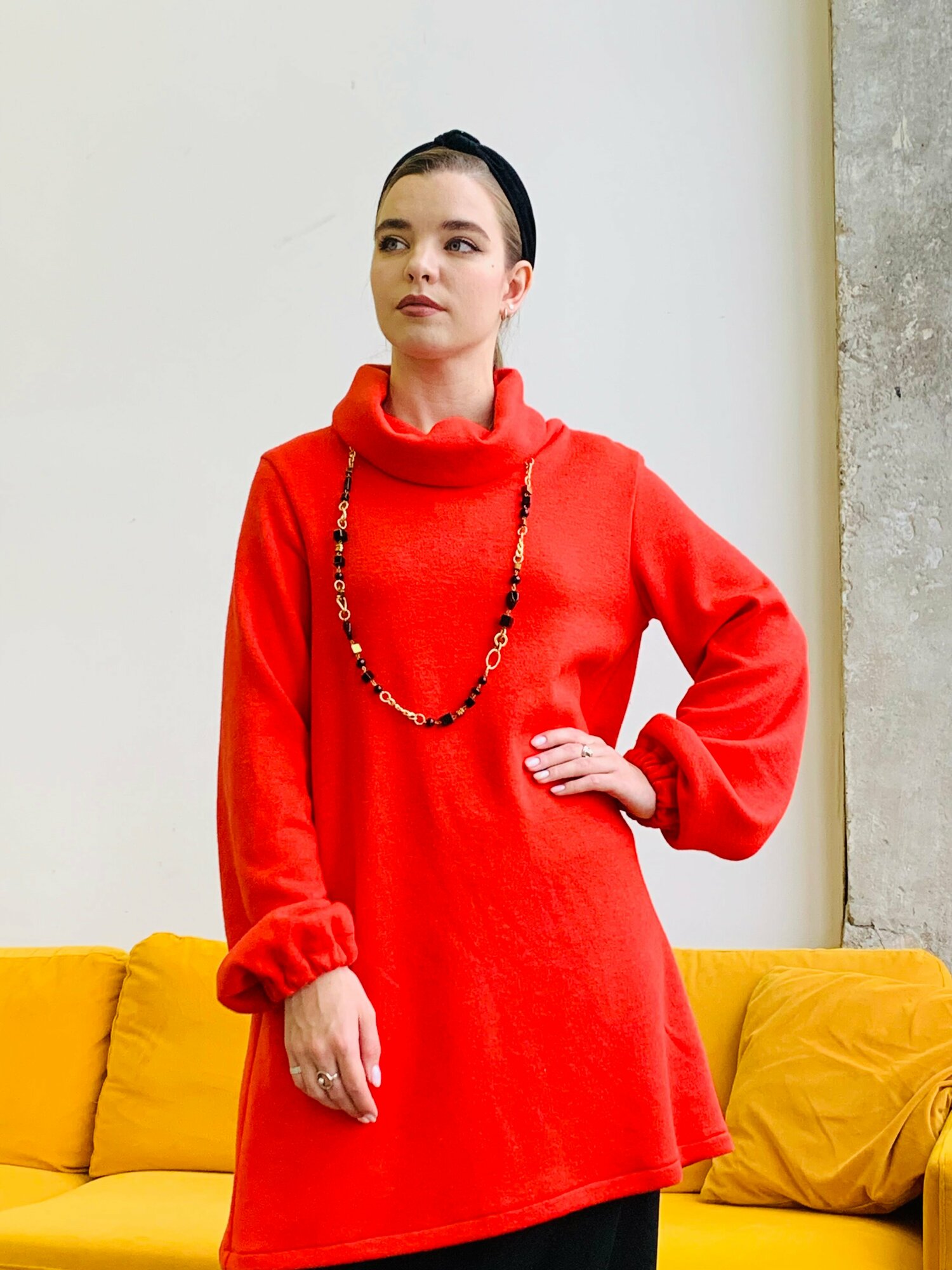 Водолазка Fatmafashion, размер 46-50, , алый