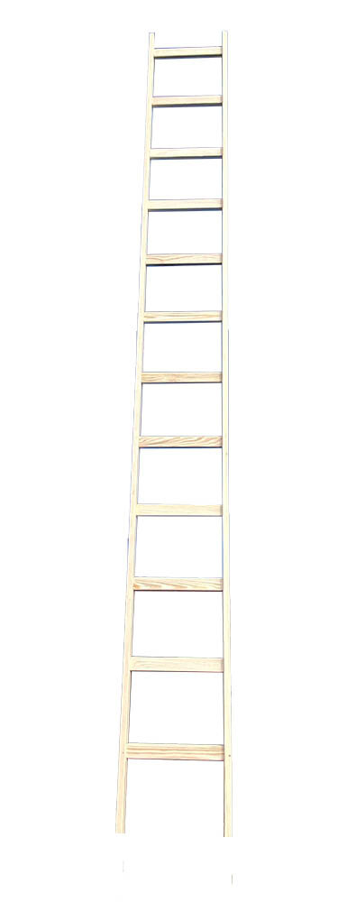 фото Приставная Деревянная Прямая Лестница Sevenberg 12 Ступеней