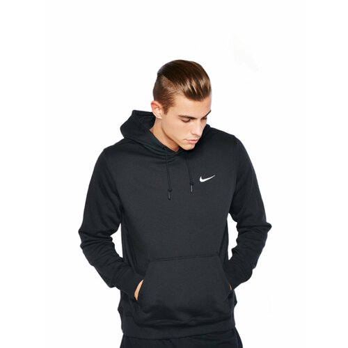 Худи NIKE, размер L, черный худи nike club winter half zip fleece jacket white olive dq4881 133 белый