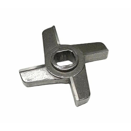 Нож двухсторонний МИМ-300 с буртом (хром) для промышленных мясорубок