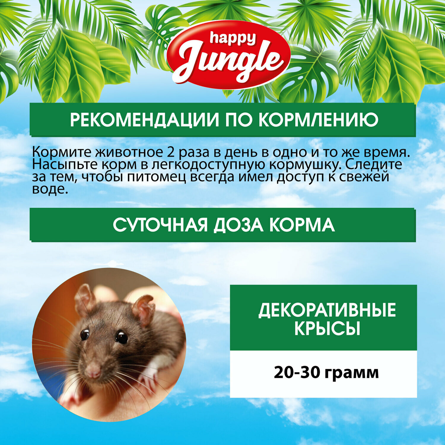 для крыс 900г Happy Jungle - фото №13