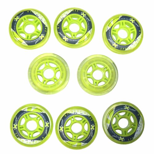 фото Колеса для роликовых коньков explore 76мм (8шт) салатовые