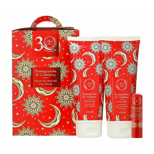 Набор для ухода за телом с ароматом граната и клюквы Fresh Line Pomegranate & Cranberry Body & Lip Care Set