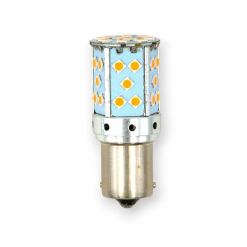 Светодиодная лампа BAU15S-3030-35SMD со смещением 150 градусов (PY21W) желтый