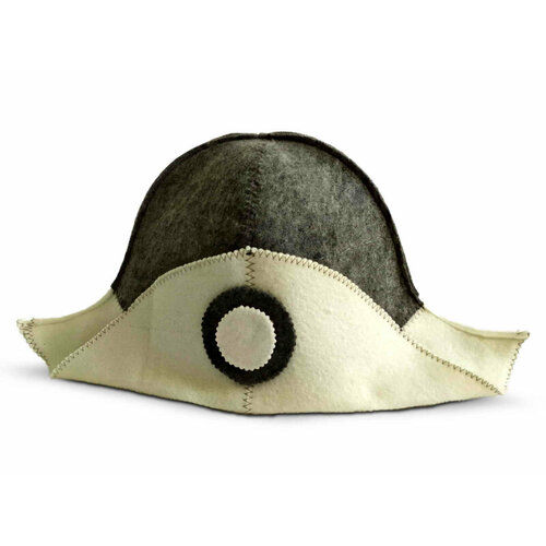 Шапка для бани и сауны Джаз Бань наполеон комбинированная