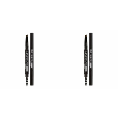 Карандаш для бровей L’OCEAN, Auto Eye Brow Pencil Professional, 04 Dark Brown, автоматический, 2 уп