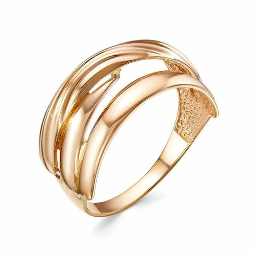 Кольцо Гранат, комбинированное золото, 585 проба, размер 20