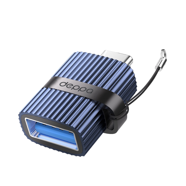 Переходник Deppa USB 3.0 - Type-C (73133) Blue