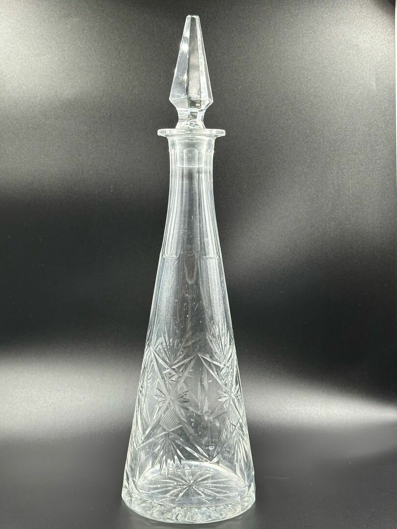фото Хрустальный Графин с Пробкой Высота 34 см Винтаж!