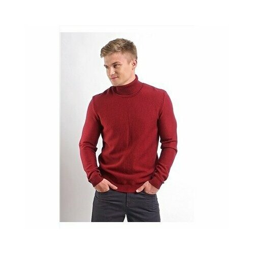 фото Свитер clever, размер 48, бордовый