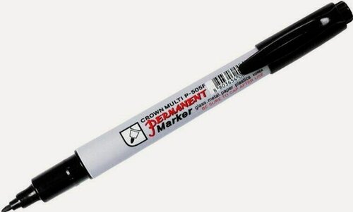 Изображение товара Маркер перманентный Crown "Multi Marker Super Slim" черный, пулевидный (толщ. линии 1.0 мм. Цвет черный) (P-505Fblack) (CROWN маркеры)