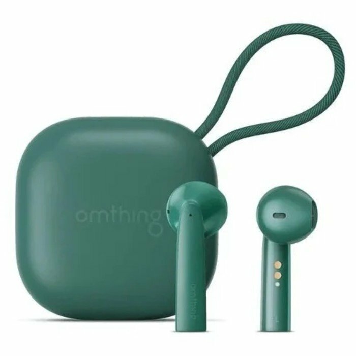 Наушники 1MORE Omthing AirFree Pods EO005, вкладыши, шумоподавление, 400 мАч, зеленые