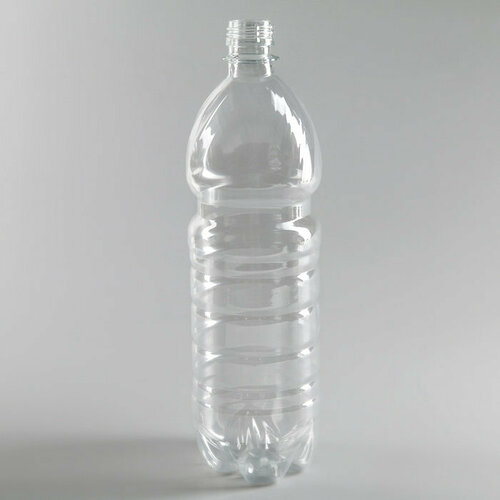Бутылка одноразовая, 1 л, ПЭТ, без крышки, цвет прозрачный (комплект из 100 шт)