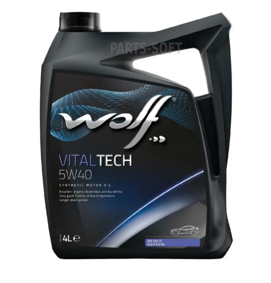 Масло моторное Wolf Oil VITALTECH 5W-40 синтетическое 4 л 8311192